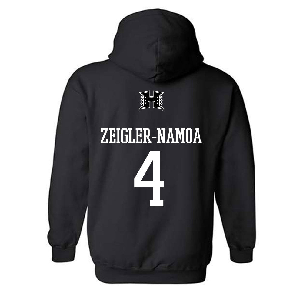 Hawaii - NCAA Baseball : Ben Zeigler-Namoa - Classic Shersey Hooded Sweatshirt-1