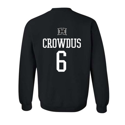 Hawaii - NCAA Football : Dekel Crowdus - Classic Shersey Crewneck Sweatshirt