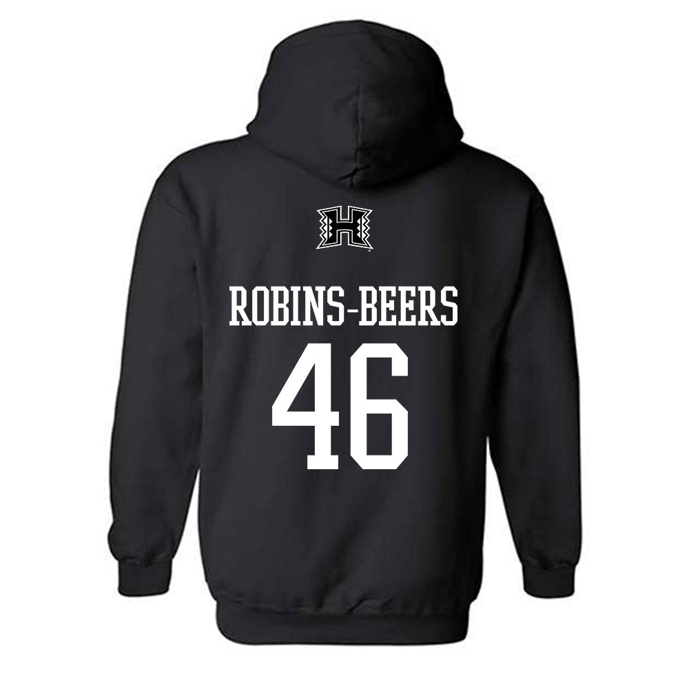 Hawaii - NCAA Football : Kellen Robins-Beers - Classic Shersey Hooded Sweatshirt-1