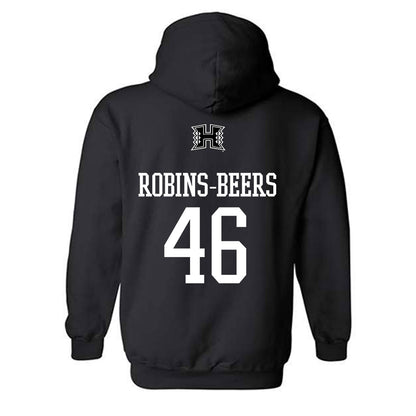 Hawaii - NCAA Football : Kellen Robins-Beers - Classic Shersey Hooded Sweatshirt-1