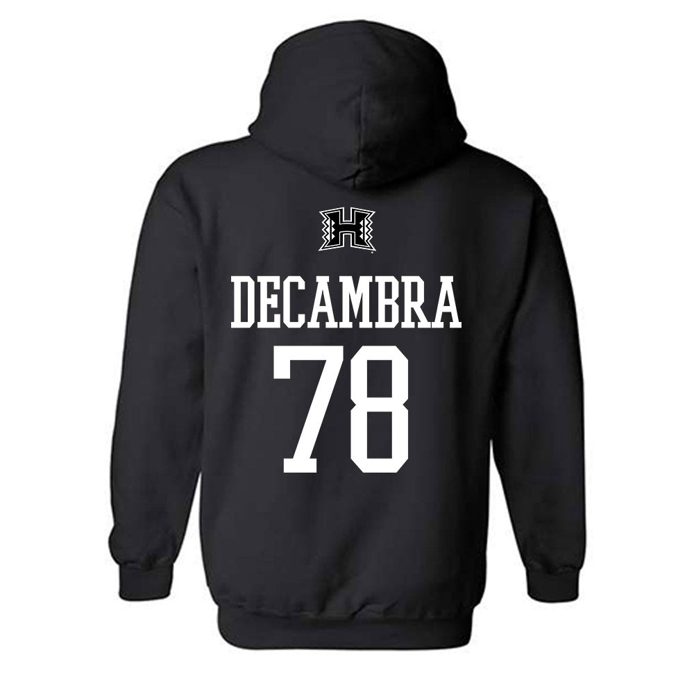 Hawaii - NCAA Football : Blaine Decambra - Classic Shersey Hooded Sweatshirt-1