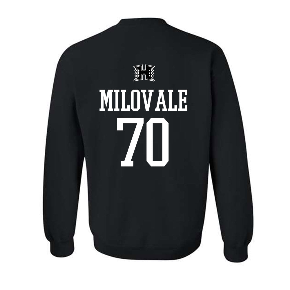 Hawaii - NCAA Football : James Milovale - Classic Shersey Crewneck Sweatshirt-1