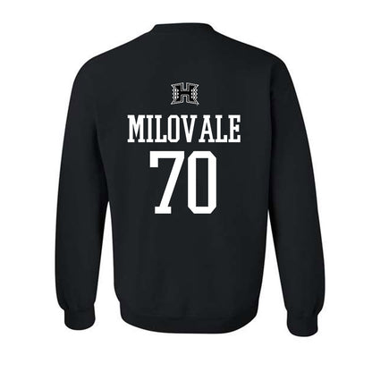 Hawaii - NCAA Football : James Milovale - Classic Shersey Crewneck Sweatshirt-1