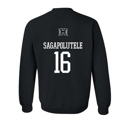 Hawaii - NCAA Football : John-Keawe Sagapolutele - Crewneck Sweatshirt