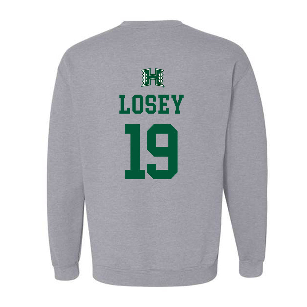 Hawaii - NCAA Baseball : Zach Losey - Classic Shersey Crewneck Sweatshirt-1