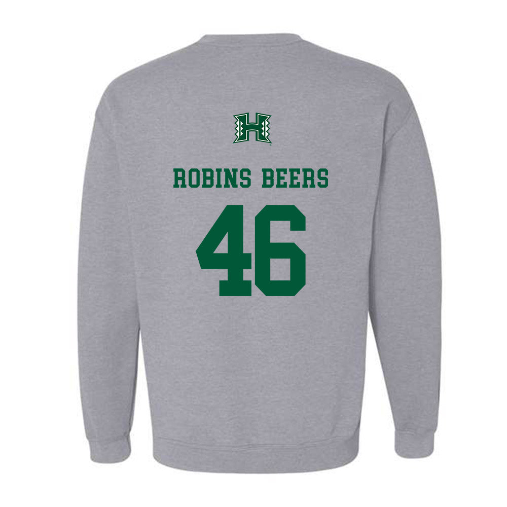 Hawaii - NCAA Football : Kellen Robins-Beers - Classic Shersey Crewneck Sweatshirt-1