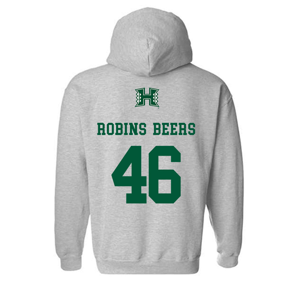 Hawaii - NCAA Football : Kellen Robins-Beers - Classic Shersey Hooded Sweatshirt-1