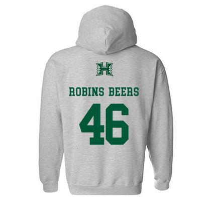 Hawaii - NCAA Football : Kellen Robins-Beers - Classic Shersey Hooded Sweatshirt-1