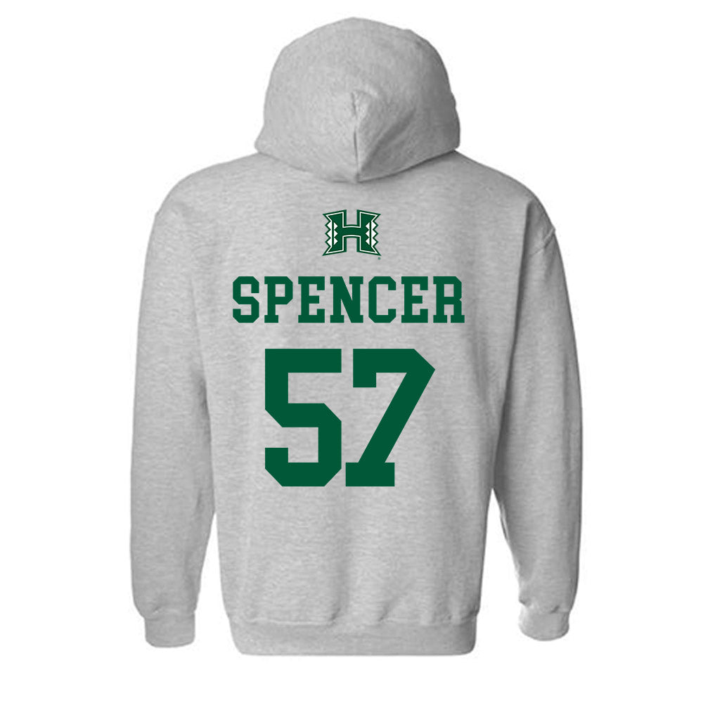 Hawaii - NCAA Football : Ethan Spencer - Classic Shersey Hooded Sweatshirt-1