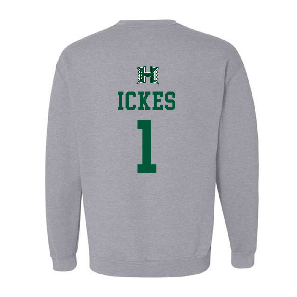 Hawaii - NCAA Baseball : Elijah Ickes - Classic Shersey Crewneck Sweatshirt-1