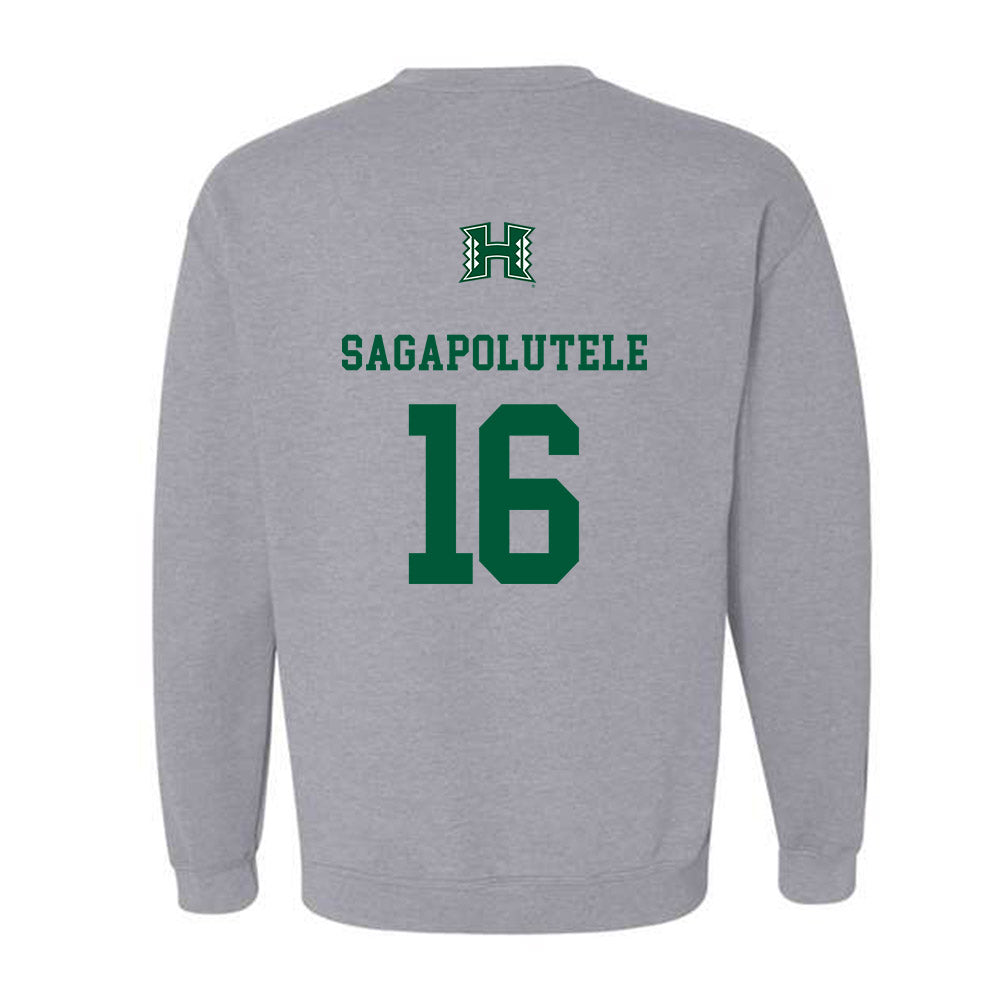 Hawaii - NCAA Football : John-Keawe Sagapolutele - Crewneck Sweatshirt