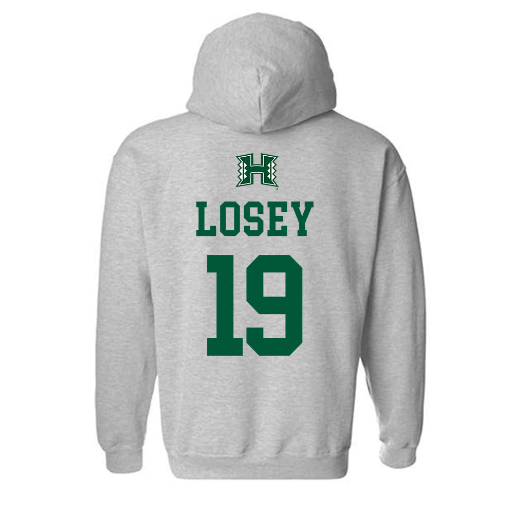 Hawaii - NCAA Baseball : Zach Losey - Classic Shersey Hooded Sweatshirt-1
