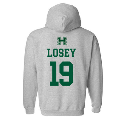 Hawaii - NCAA Baseball : Zach Losey - Classic Shersey Hooded Sweatshirt-1