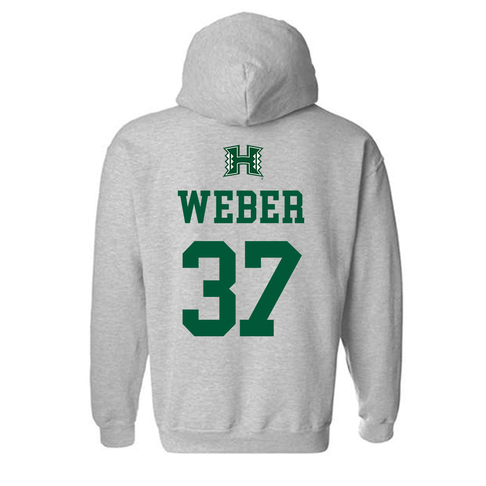 Hawaii - NCAA Football : Riis Weber - Classic Shersey Hooded Sweatshirt-1