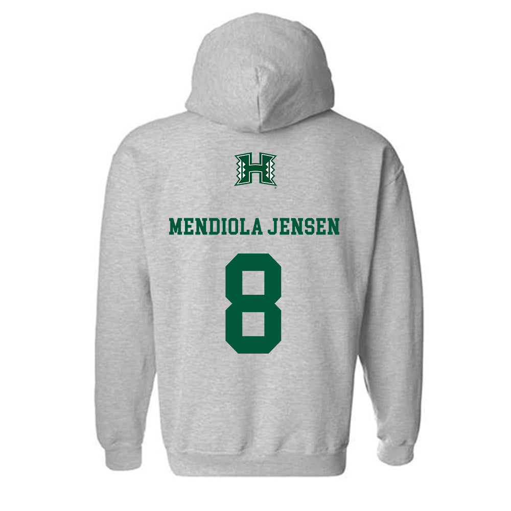 Hawaii - NCAA Football : Kilinahe Mendiola-Jensen - Classic Shersey Hooded Sweatshirt-1