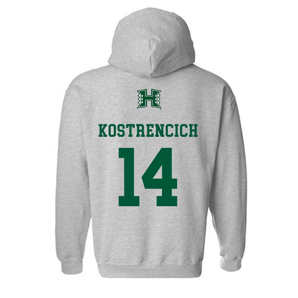 Hawaii - NCAA Softball : Addison Kostrencich - Classic Shersey Hooded Sweatshirt-1
