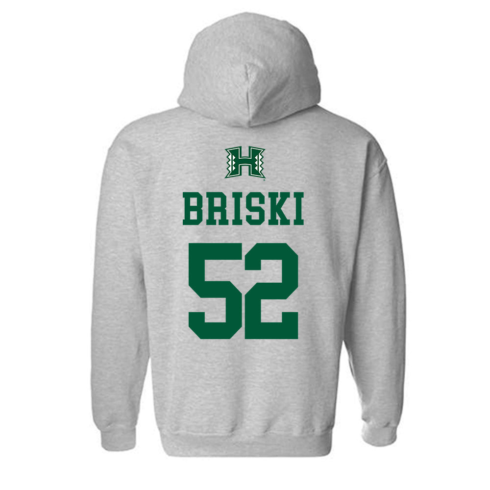 Hawaii - NCAA Football : Dean Briski - Classic Shersey Hooded Sweatshirt-1