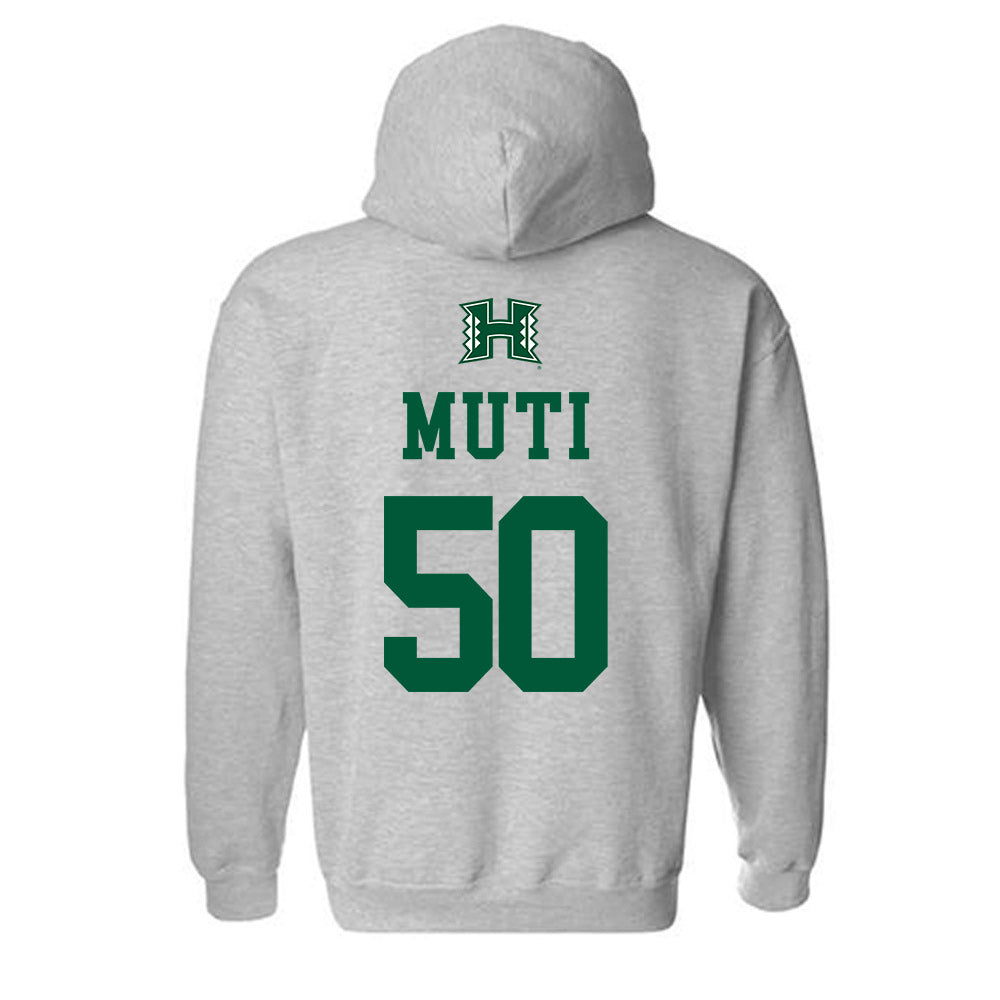 Hawaii - NCAA Football : Tu'i Neau Muti - Classic Shersey Hooded Sweatshirt-1