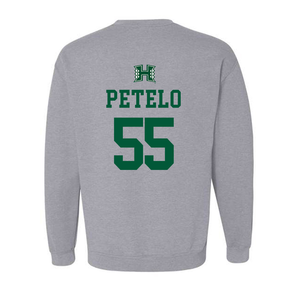 Hawaii - NCAA Football : Zoram Petelo - Classic Shersey Crewneck Sweatshirt-1