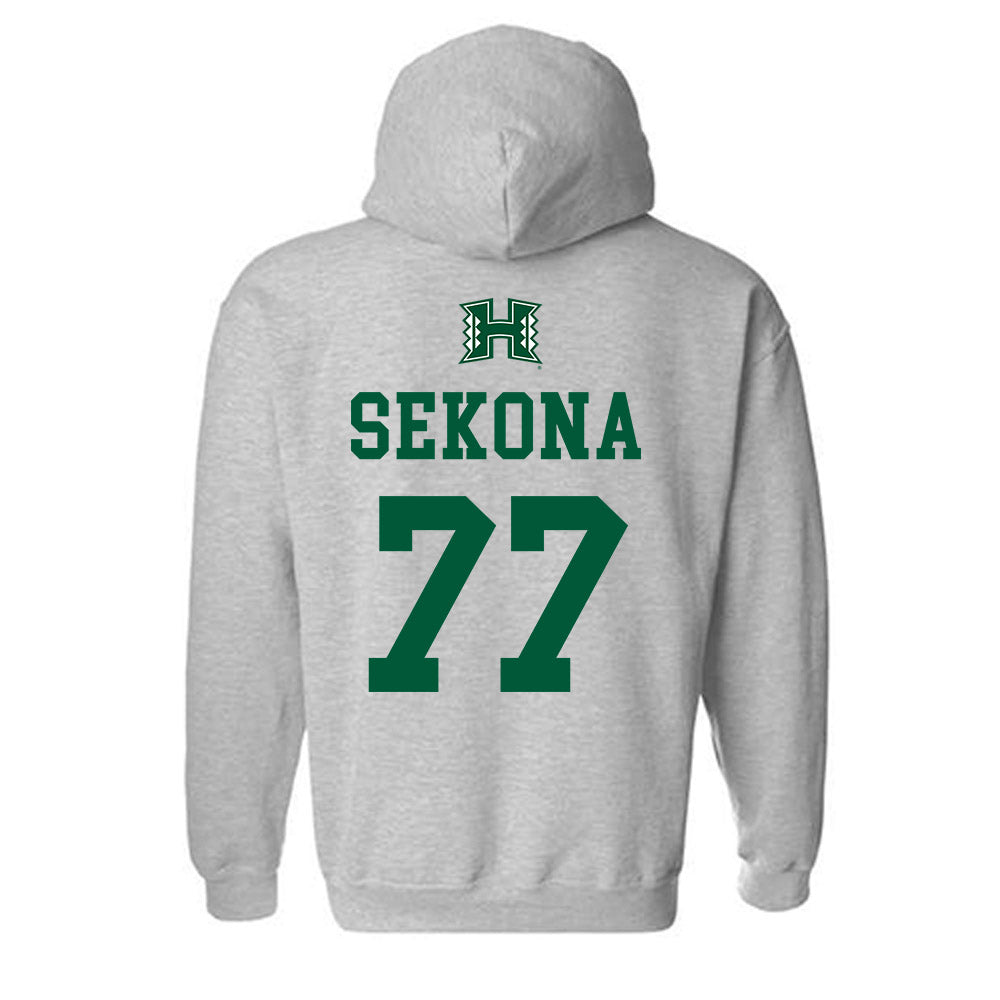 Hawaii - NCAA Football : Jamar Sekona - Classic Shersey Hooded Sweatshirt-1