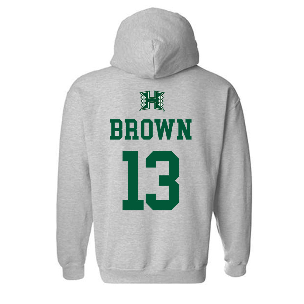 Hawaii - NCAA Football : Cbo Brown - Hooded Sweatshirt