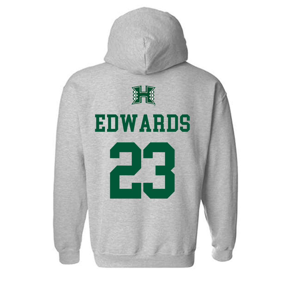 Hawaii - NCAA Football : Virdel Edwards - Classic Shersey Hooded Sweatshirt-1
