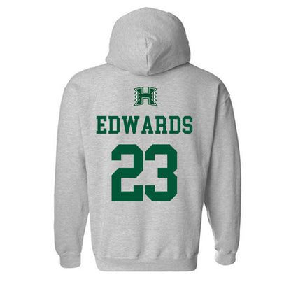 Hawaii - NCAA Football : Virdel Edwards - Classic Shersey Hooded Sweatshirt-1