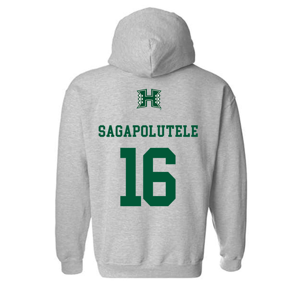 Hawaii - NCAA Football : John-Keawe Sagapolutele - Hooded Sweatshirt