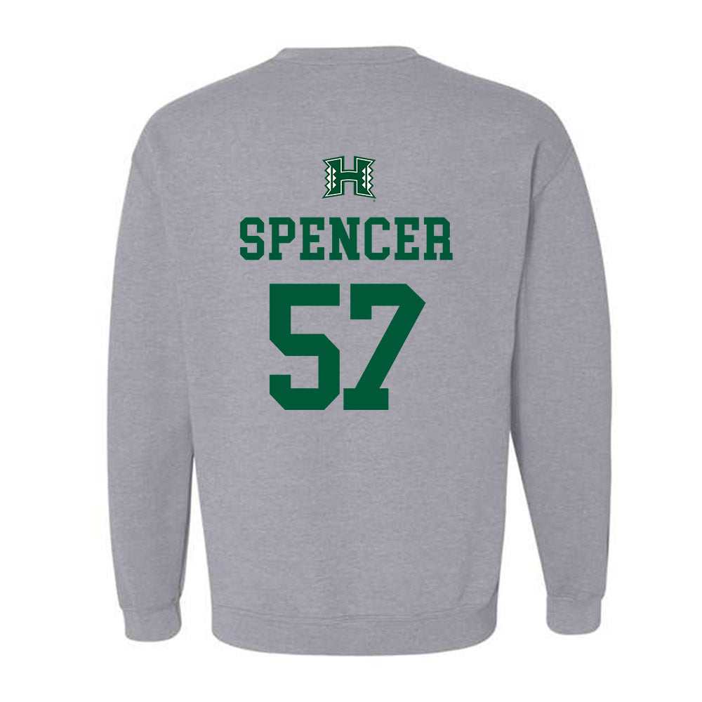 Hawaii - NCAA Football : Ethan Spencer - Classic Shersey Crewneck Sweatshirt-1