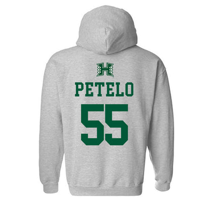 Hawaii - NCAA Football : Zoram Petelo - Classic Shersey Hooded Sweatshirt-1