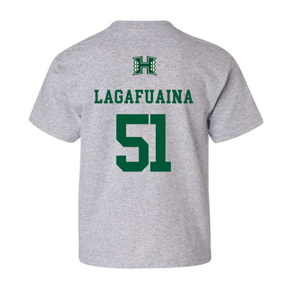 Hawaii - NCAA Football : LesterLaisene Lagafuaina - Youth T-Shirt