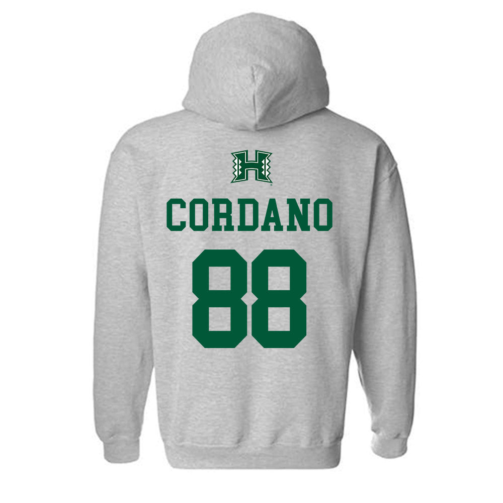 Hawaii - NCAA Football : Alan Cordano - Classic Shersey Hooded Sweatshirt-1
