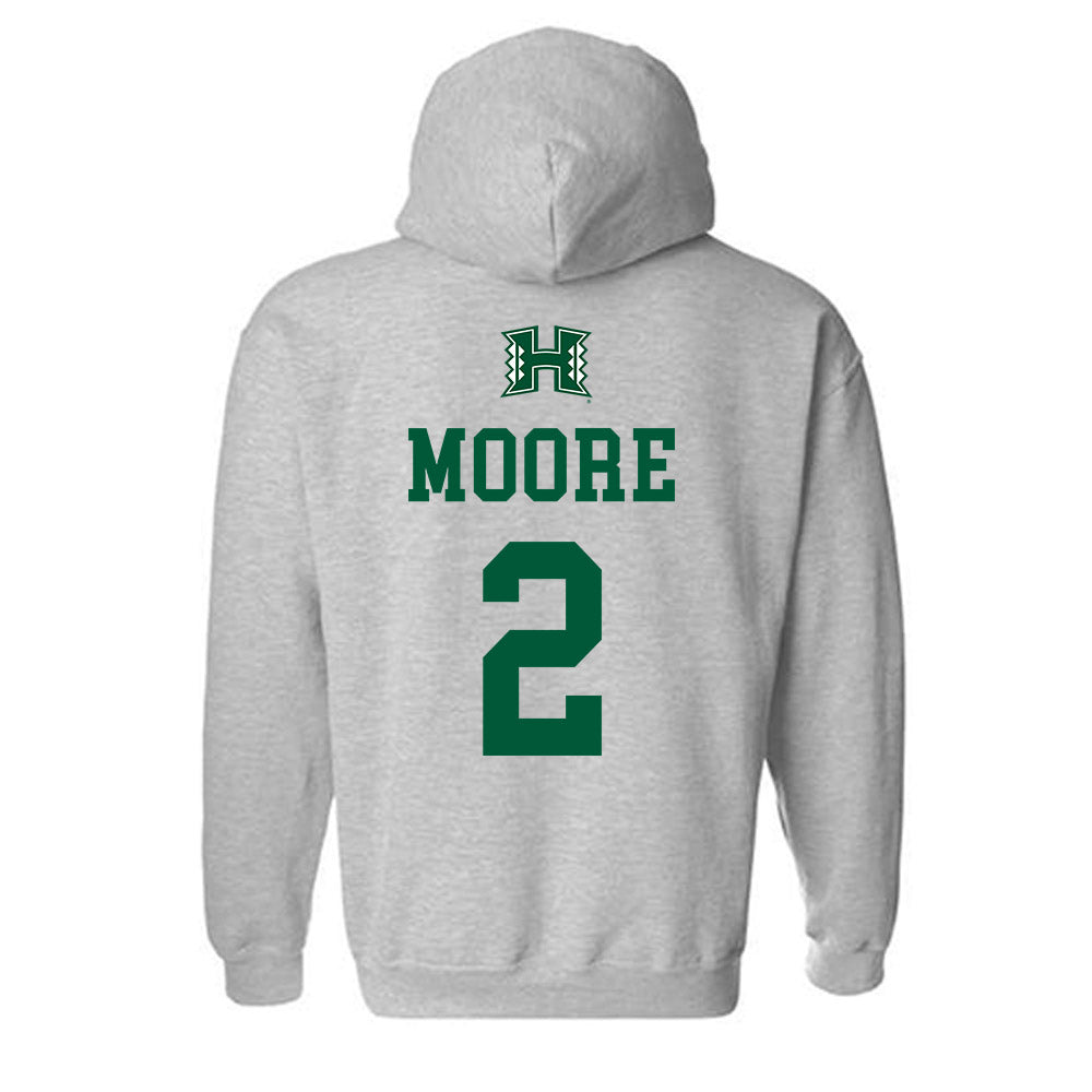 Hawaii - NCAA Football : Bronz Moore - Classic Shersey Hooded Sweatshirt-1