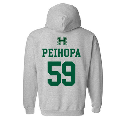 Hawaii - NCAA Football : Kuao Peihopa - Classic Shersey Hooded Sweatshirt