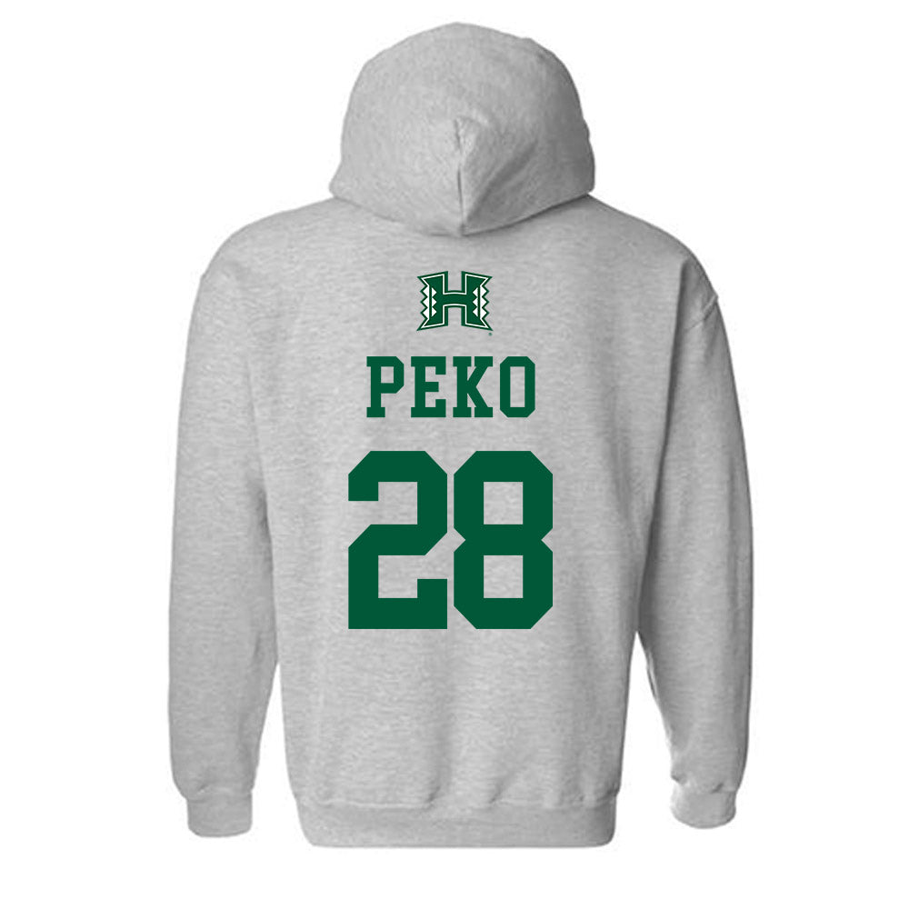 Hawaii - NCAA Football : Vaifanua Peko - Classic Shersey Hooded Sweatshirt-1