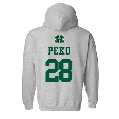 Hawaii - NCAA Football : Vaifanua Peko - Classic Shersey Hooded Sweatshirt-1