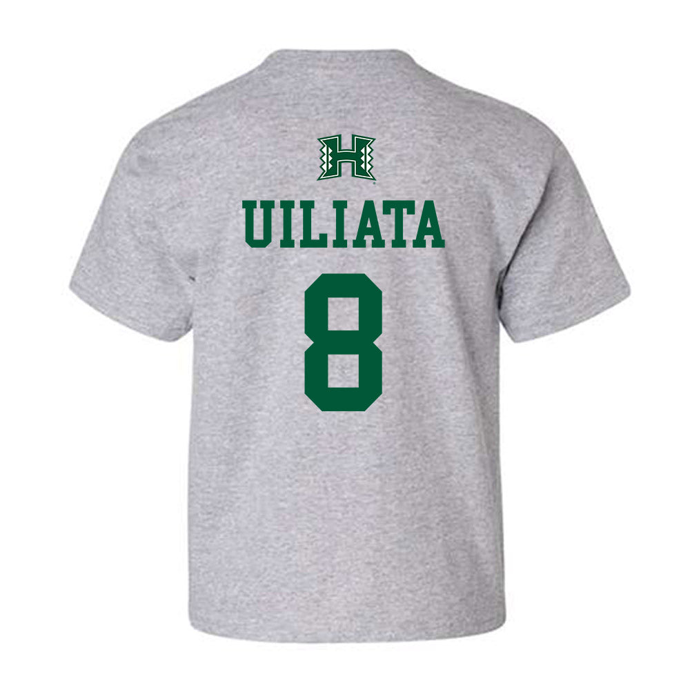 Hawaii - NCAA Football : Liatama Uiliata - Classic Shersey Youth T-Shirt-1