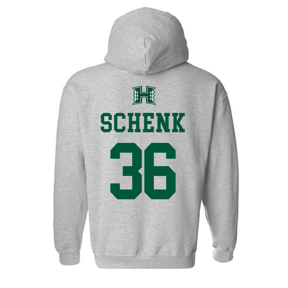 Hawaii - NCAA Baseball : Kahiau Schenk - Classic Shersey Hooded Sweatshirt-1
