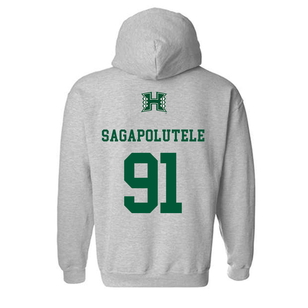 Hawaii - NCAA Football : Joshua Sagapolutele - Hooded Sweatshirt