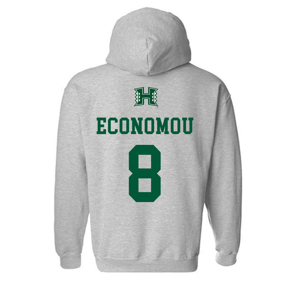 Hawaii - NCAA Men's Basketball : AJ Economou - Classic Shersey Hooded Sweatshirt