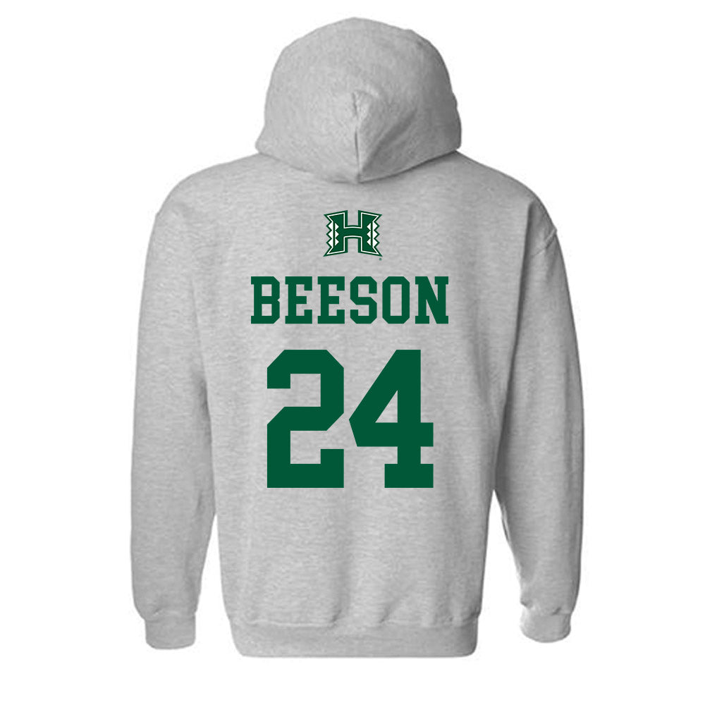 Hawaii - NCAA Baseball : Britton Beeson - Classic Shersey Hooded Sweatshirt-1