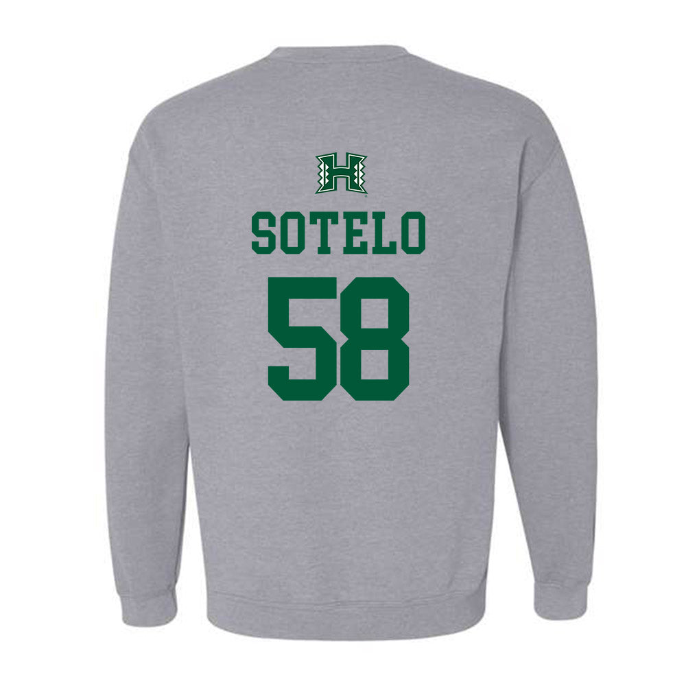 Hawaii - NCAA Football : Zhen-keith Sotelo - Classic Shersey Crewneck Sweatshirt-1