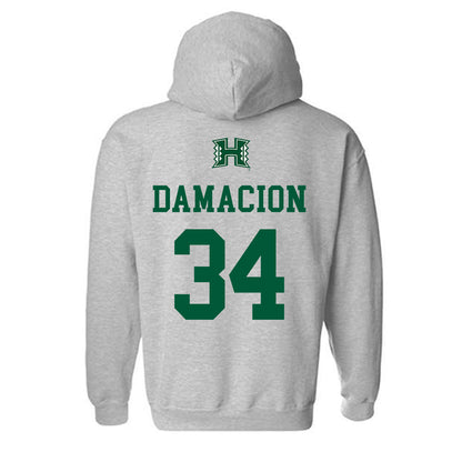 Hawaii - NCAA Women's Soccer : Nalani Damacion - Classic Shersey Hooded Sweatshirt-1