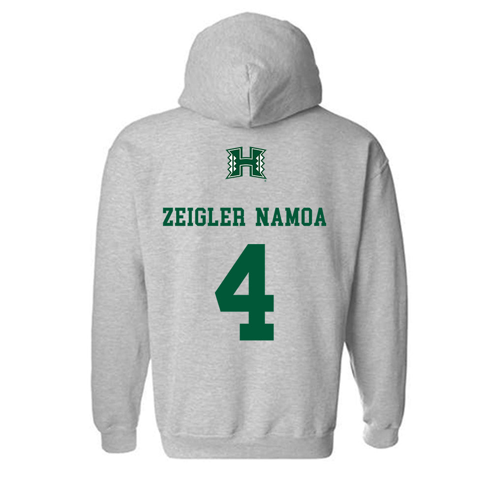 Hawaii - NCAA Baseball : Ben Zeigler-Namoa - Classic Shersey Hooded Sweatshirt-1