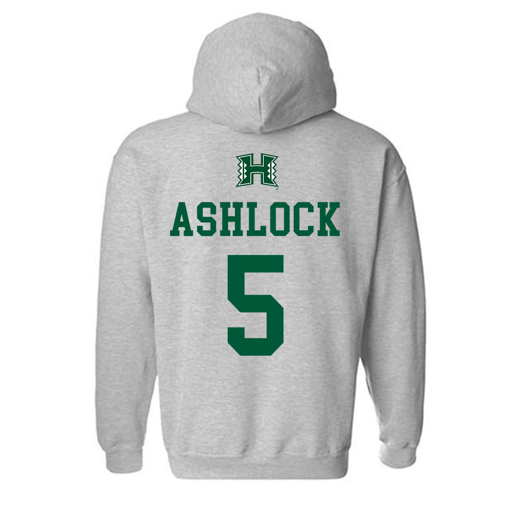 Hawaii - NCAA Football : Pofele Ashlock - Classic Shersey Hooded Sweatshirt-1