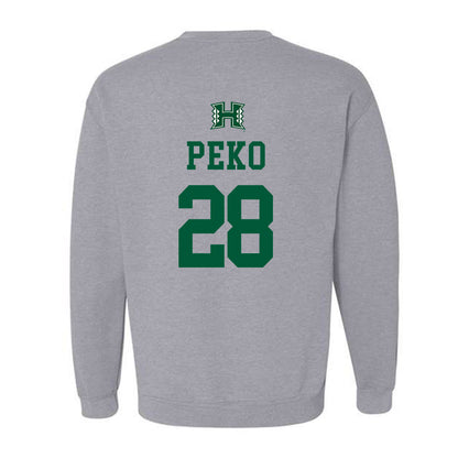 Hawaii - NCAA Football : Vaifanua Peko - Classic Shersey Crewneck Sweatshirt-1