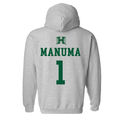 Hawaii - NCAA Football : Peter Manuma - Classic Shersey Hooded Sweatshirt-1