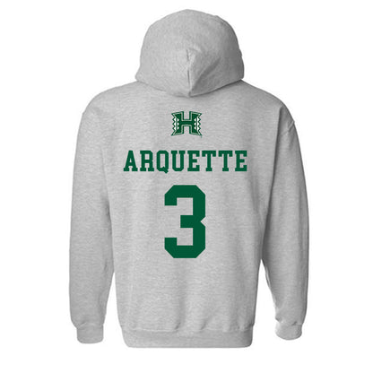 Hawaii - NCAA Women's Volleyball : Adrianna Arquette - Classic Shersey Hooded Sweatshirt-1
