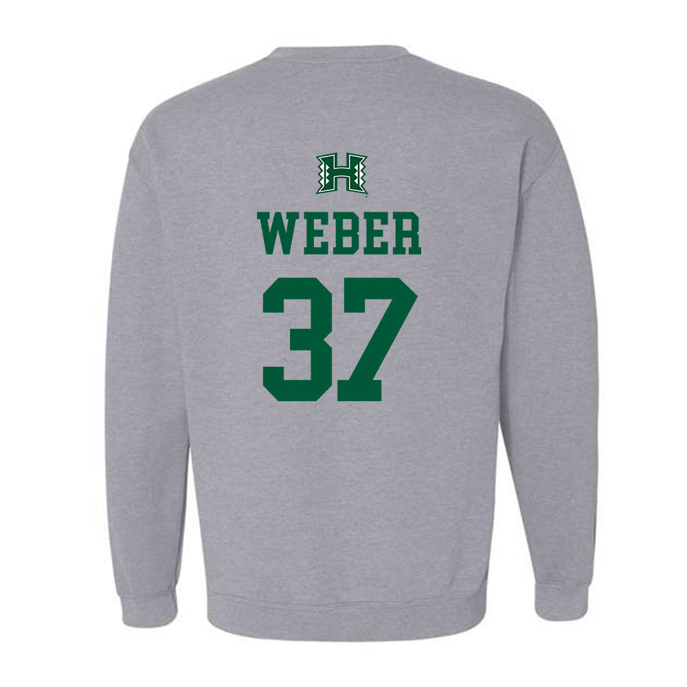 Hawaii - NCAA Football : Riis Weber - Classic Shersey Crewneck Sweatshirt-1