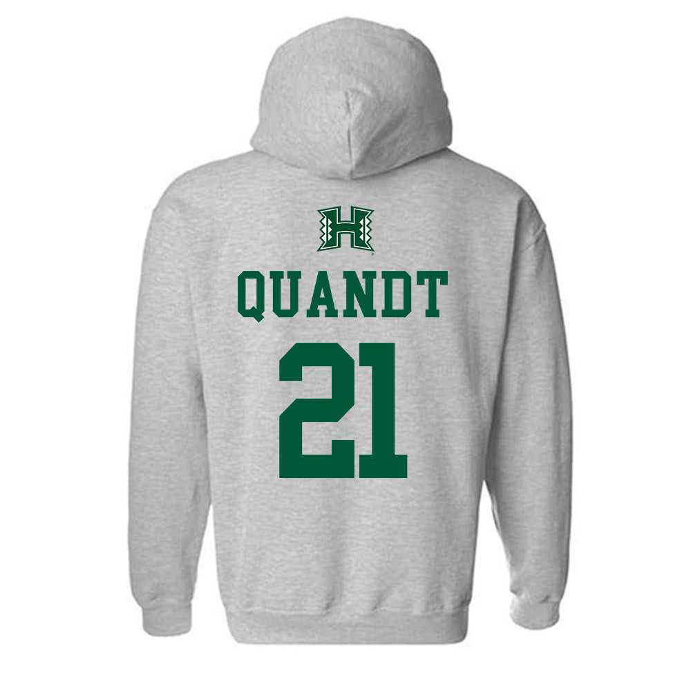 Hawaii - NCAA Baseball : Jared Quandt - Classic Shersey Hooded Sweatshirt-1